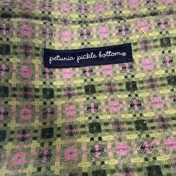 Petunia Pickle Bottom Diaper Bag Green Pink Touring Hobo Tote With Changing Pad! - Picture 2 of 10